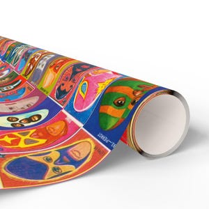 Lucha Libre Wrapping Papers, Mexican Wrestling Themed Birthday Gift Wrap image 3
