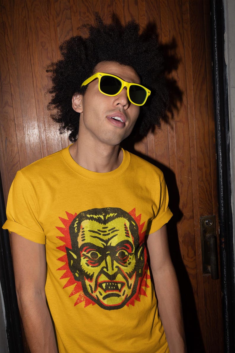 Retro Halloween Vampire T-Shirt: Gothic Horror Graphic Tee image 6
