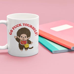 モンチッチマグカップ：セラミックコーヒーカップ｜面白いレトロおもちゃパロディジョークギフト