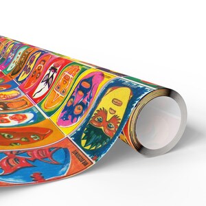 Lucha Libre Wrapping Papers, Mexican Wrestling Themed Birthday Gift Wrap image 9