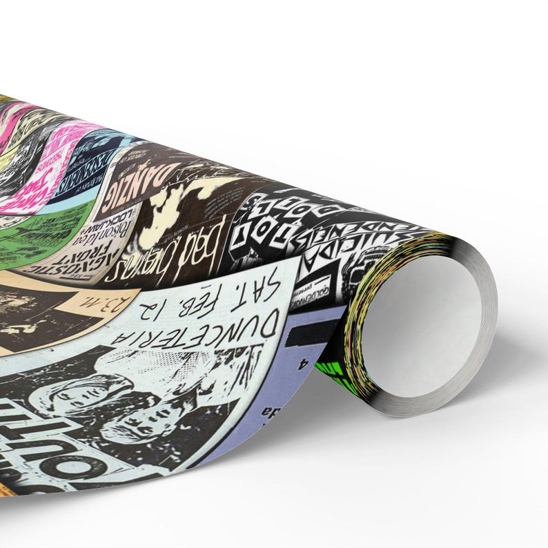 Punk Rock Gift Wrap : Edgy Music Wrapping Paper image 5