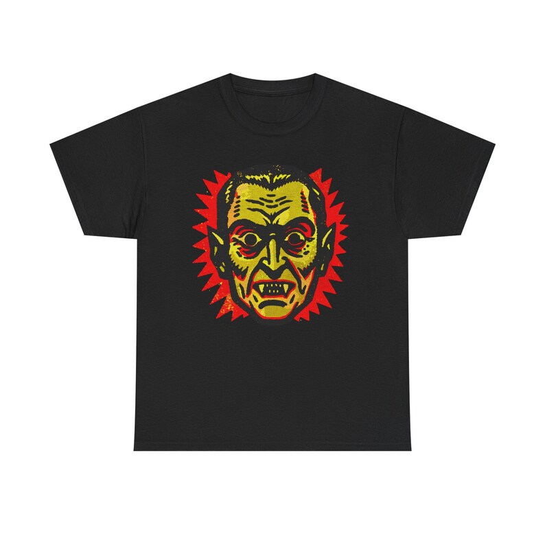 Retro Halloween Vampire T-Shirt: Gothic Horror Graphic Tee image 7