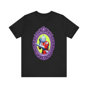 Ultraman Middle Finger Tee: Retro Anime Graphic T-Shirt image 3