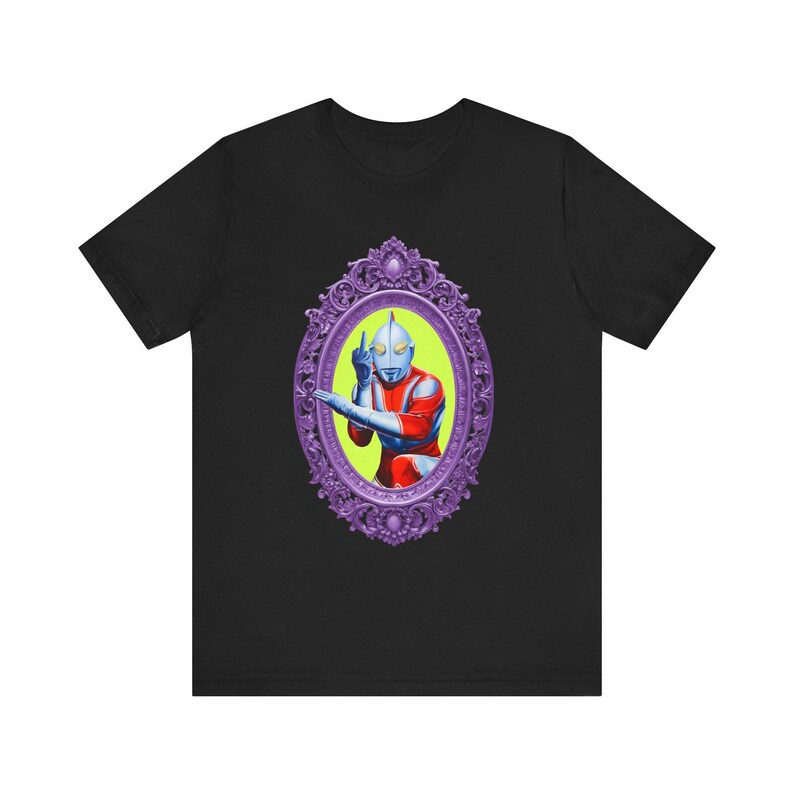 Ultraman Middle Finger Tee: Retro Anime Graphic T-Shirt image 3