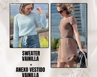 Patrón Sweater Vainilla + Anexo Vestido Vainilla