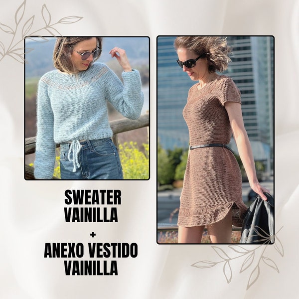 Patrón Sweater Vainilla + Anexo Vestido Vainilla