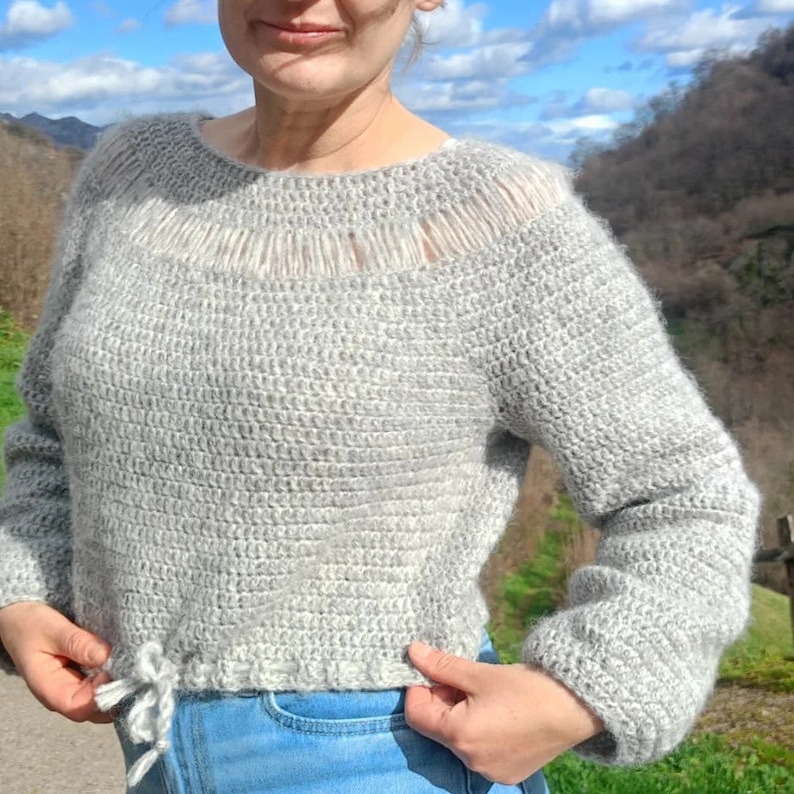 Sweater Vainilla tejido con lana y mohair