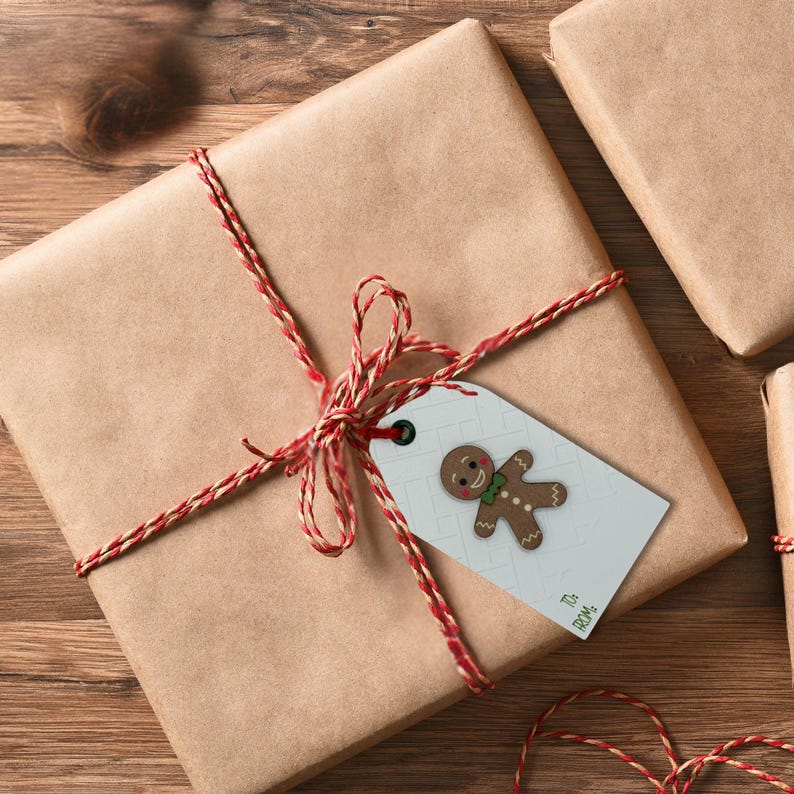 A Gaggle of Gingerbread Gift Tags Handmade Holiday Gift Tags Set of 6