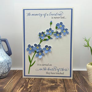 Forget-Them-Not - 5x7 Sympathy Condolence or Memorial Card for Loss of a Loved One