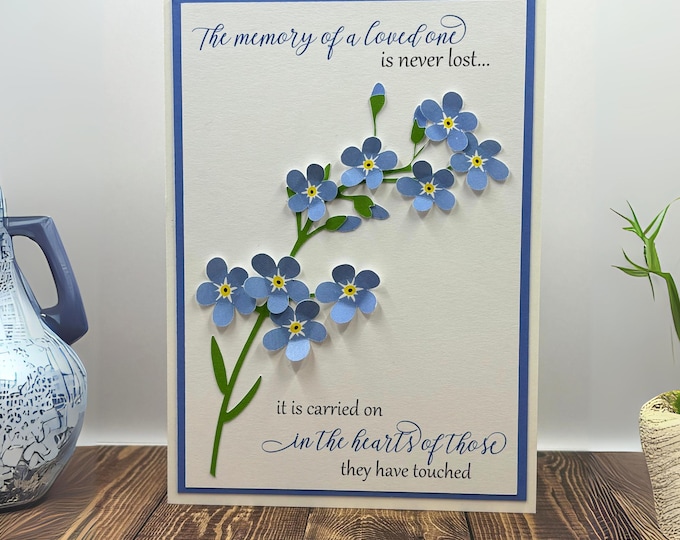 Forget-Them-Not - 5x7 Sympathy Condolence or Memorial Card for Loss of a Loved One