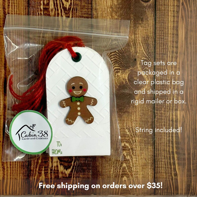 A Gaggle of Gingerbread Gift Tags Handmade Holiday Gift Tags Set of 6