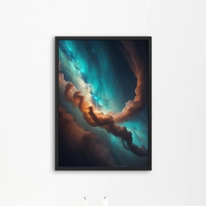 Celestial Nebula - Nebula, Space, Wall Art, Games Room, Print (Digital Download) A6 A5 A4 A3 A2