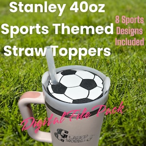 Stanley 40 & 64oz Full-Lid Straw Topper Pack [MAKE YOUR OWN] Sports: Baseball; Football; Soccer; Basketball; Volleyball; Tennis; Pickleball