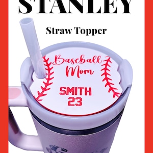 Stanley 20 & 30oz Full-Lid Straw Topper Pack [MAKE YOUR OWN] Baseball; Football; Soccer; Basketball; Volleyball; Tennis; Pickleball; Hockey