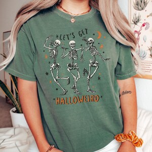 Funny Retro Halloween Shirt, Halloweird, Skeleton shirt, pumpkin shirt, fall shirts, fall shirt for women