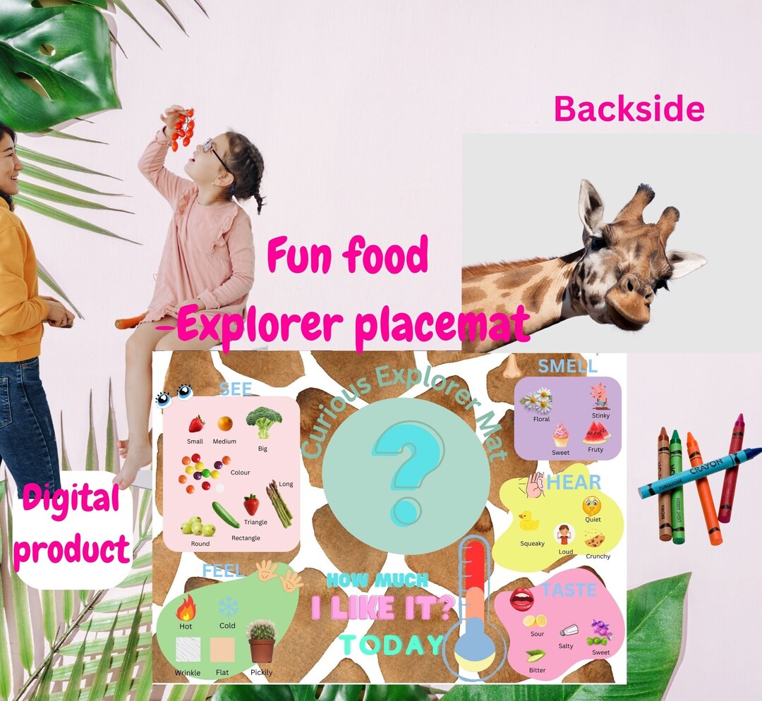 Curious Explorer Mat Children Placemat Montessory Placemats Etsy