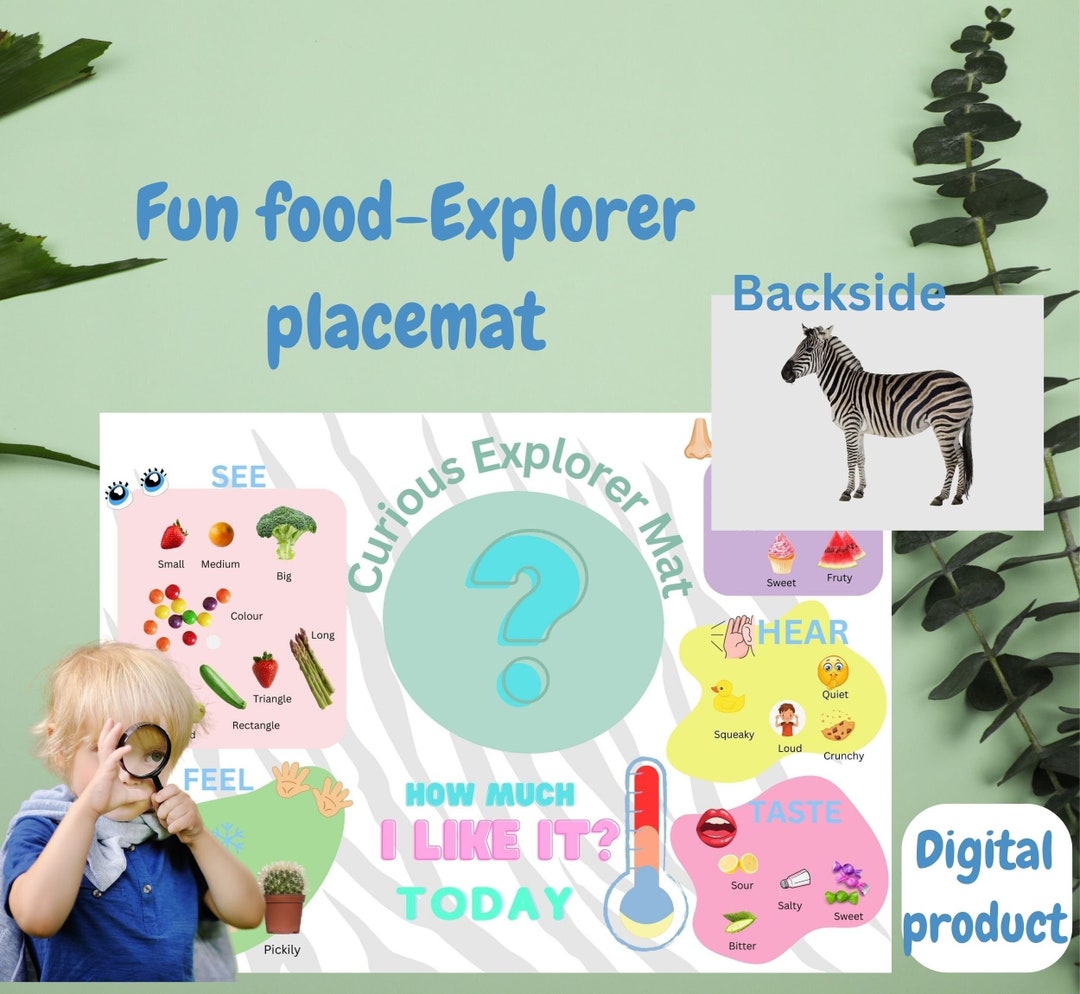 Curious Explorer Mat Children Placemat Montessory Placemats Etsy UK