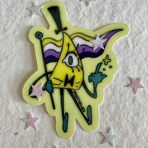 Vinylsticker niet-binaire rekening