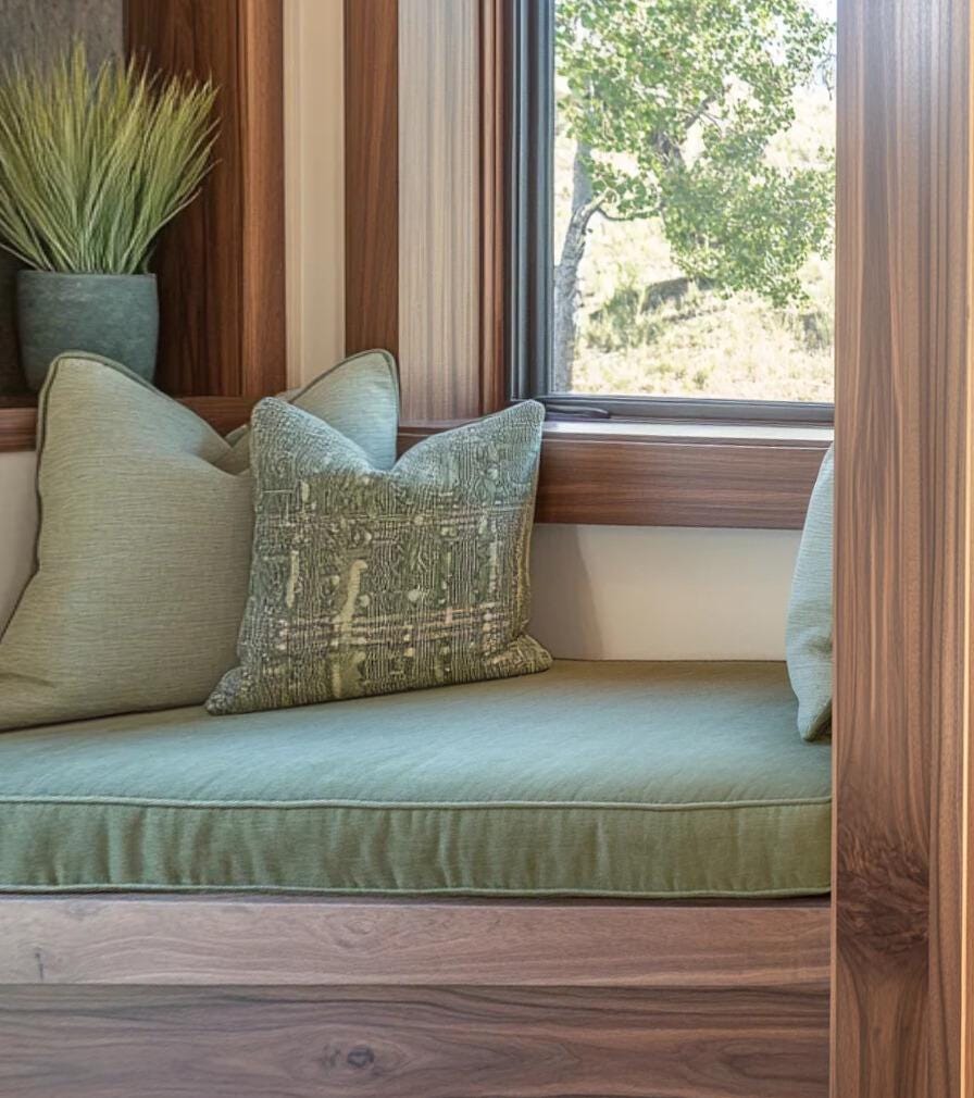 Custom Trapezoid Bench Cushion, Window Seat Pad Cover, Bay Window ...