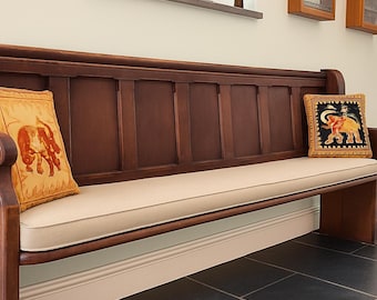 Custom Velvet Bench Cushion Cover, Handmade Indoor Seat