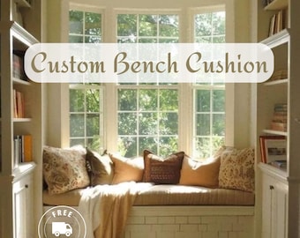Custom Bench Cushion Cover: Indoor Reading Nook, Water Repellent