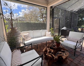 Custom Waterproof Patio Cushion Cover: Sunbrella UV-Resistant Fabric