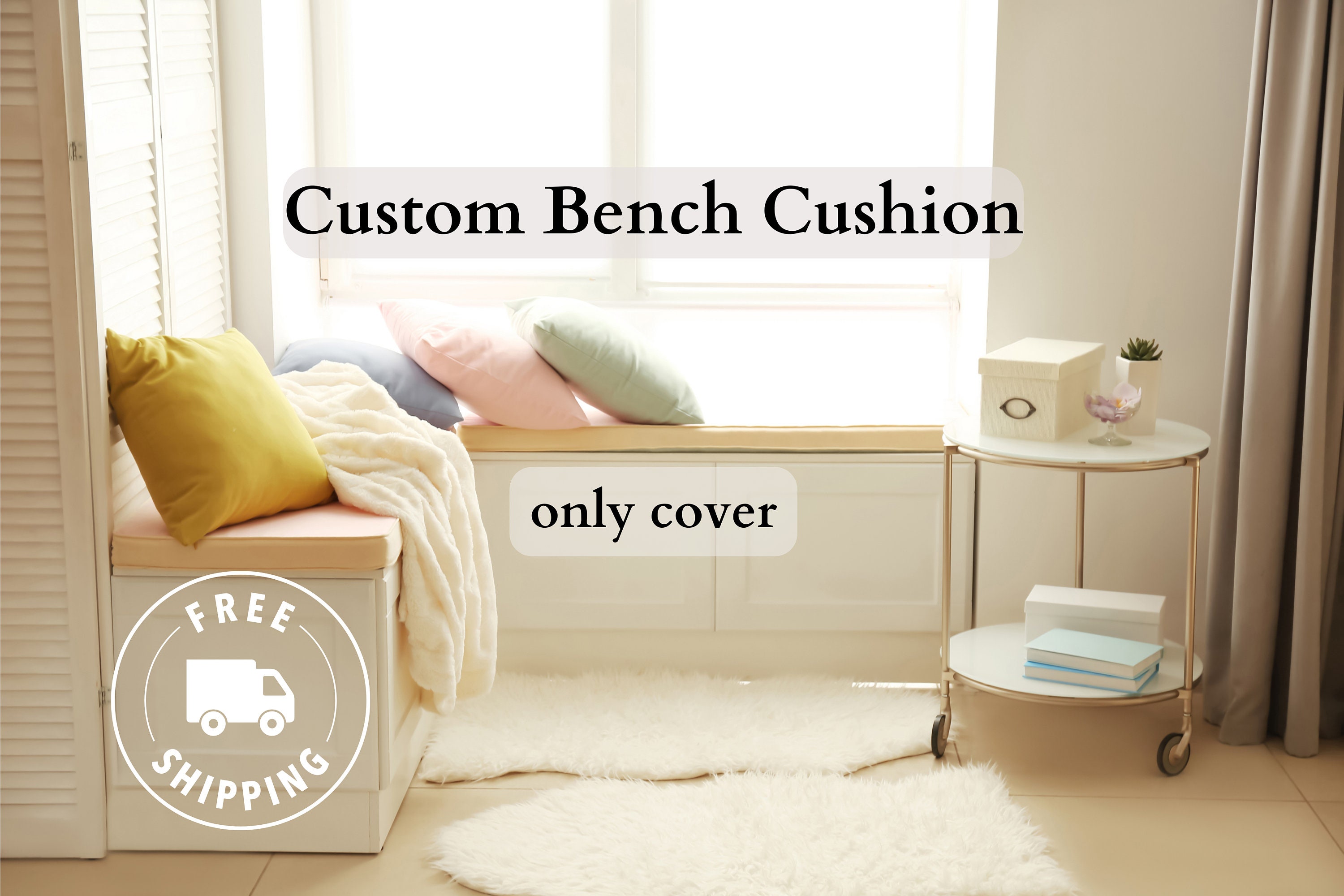 3 Bench Cushion Custom Bench Cushion Cushion for Bench Indoor