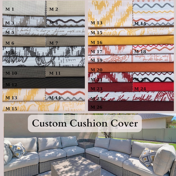 Bench Cushion Cover, Outdoor Garden Cushion, Replacement Cushion, Patio Bench Cushion Cover, Outdoor bench Cushion, Waterproof cushion cover