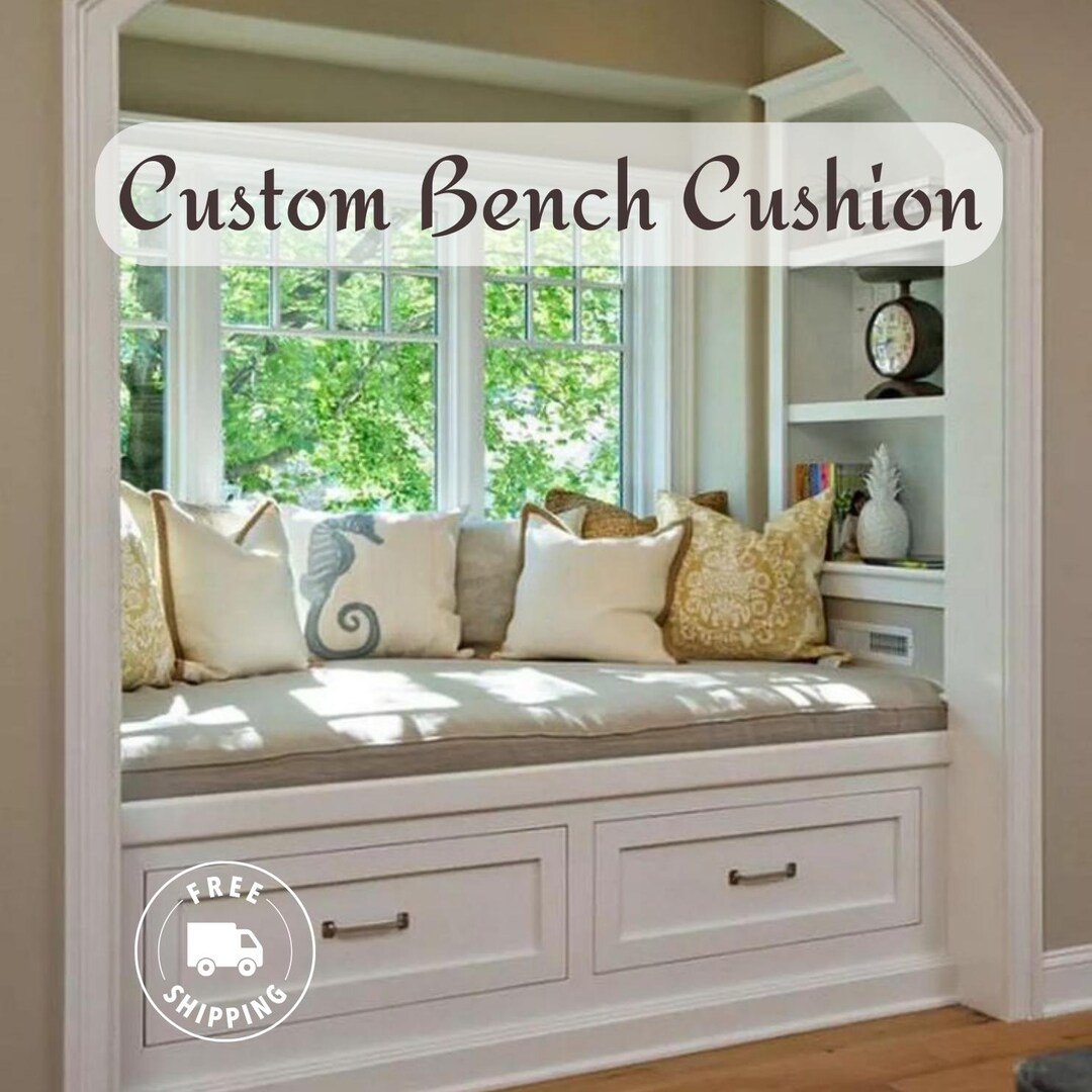 Custom Indoor Bench Cushion Cover, Kallax Pad, Beige - Sand Color