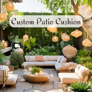 Custom Size Cushion Cover, Any Size Patio Cushions, Garden Bench Cushions, Waterproof Cushion, Replacement Cushion, Sunbrella cushion cover