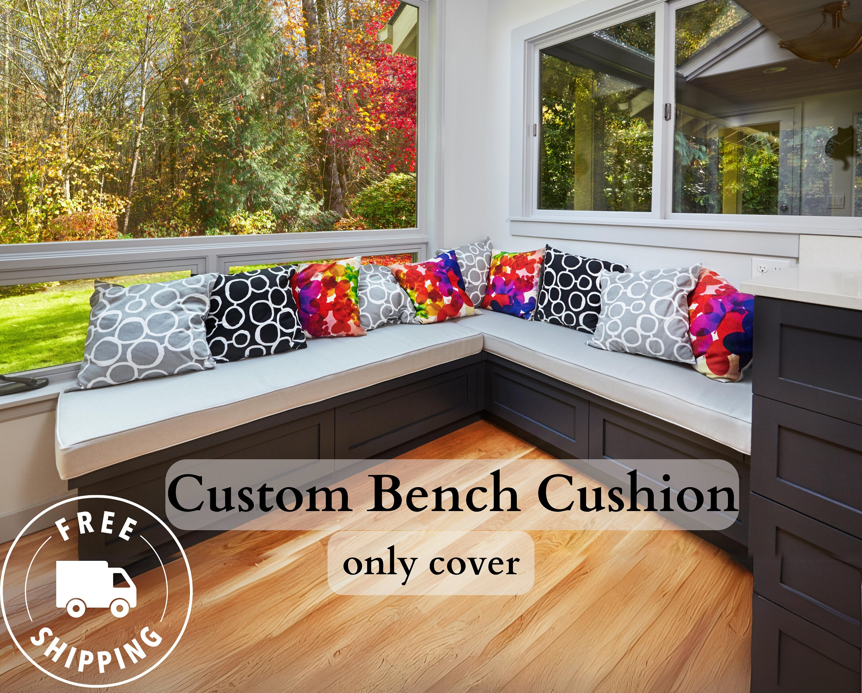 3 Bench Cushion Custom Bench Cushion Cushion for Bench Indoor