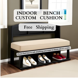 Custom Entryway Bench Cushion, Shoe Bench Cushion, Bench Seat Cushion, Piano Bench, Bench Cushion, Daybed Cushion, Reading Nook Cushion