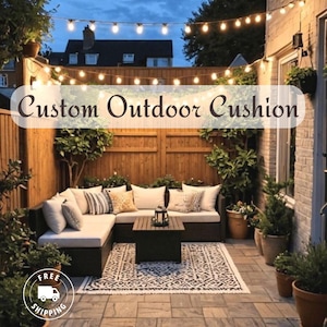 Custom Outdoor Bench Cushion Cover, Patio Bench Cushions, Daybed Cover, Garden Water Repellency Cushions, Replacement Cushion
