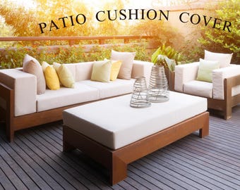 Fodera per cuscino da esterno impermeabile personalizzata, ricambio fatto a mano, copricuscino lavabile fatto a mano per patio