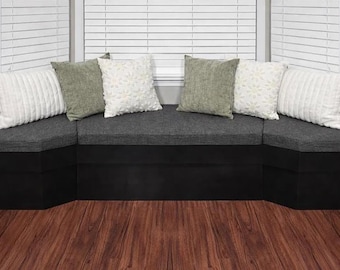 Custom Trapezoid Bench Cushion, Bay Window Cushion,  Multi-piece