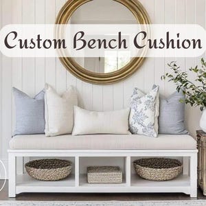 Custom Entryway Bench Cushion, Shoe Bench Cushion, Bench Seat Cushion, Piano Bench, Bench Cushion, Daybed Cushion, Reading Nook Cushion