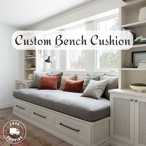 Custom Bench Cushion, Bench Cushion Indoor, Indoor Bench Cushion, Cushion for bench, Corner Bench Cushion, Bench Seat Cushion, Piano Bench