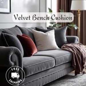 Samt Bankkissen, Benutzerdefinierte Sitzkissen, Fenster Sitzkissen, Samt Leseecke Kissen, Tagesbett Kissen, Tagesbett Samt, Samtstoff