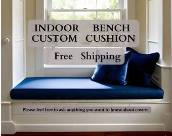 Bench Cushion Cover , Made-to-Measure,  Durable Indoor Fabric