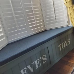 Custom Trapezoid Window Cushion - Angled Bench Seat Pad for Bay Windows