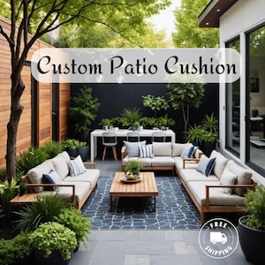 Outdoor Cushion Cover, Seat Cushion Cover, Custom Size Patio, Patio Bench Cushion, Custom Outdoor Cover, Garden Cushion, Bench Cushion Cover