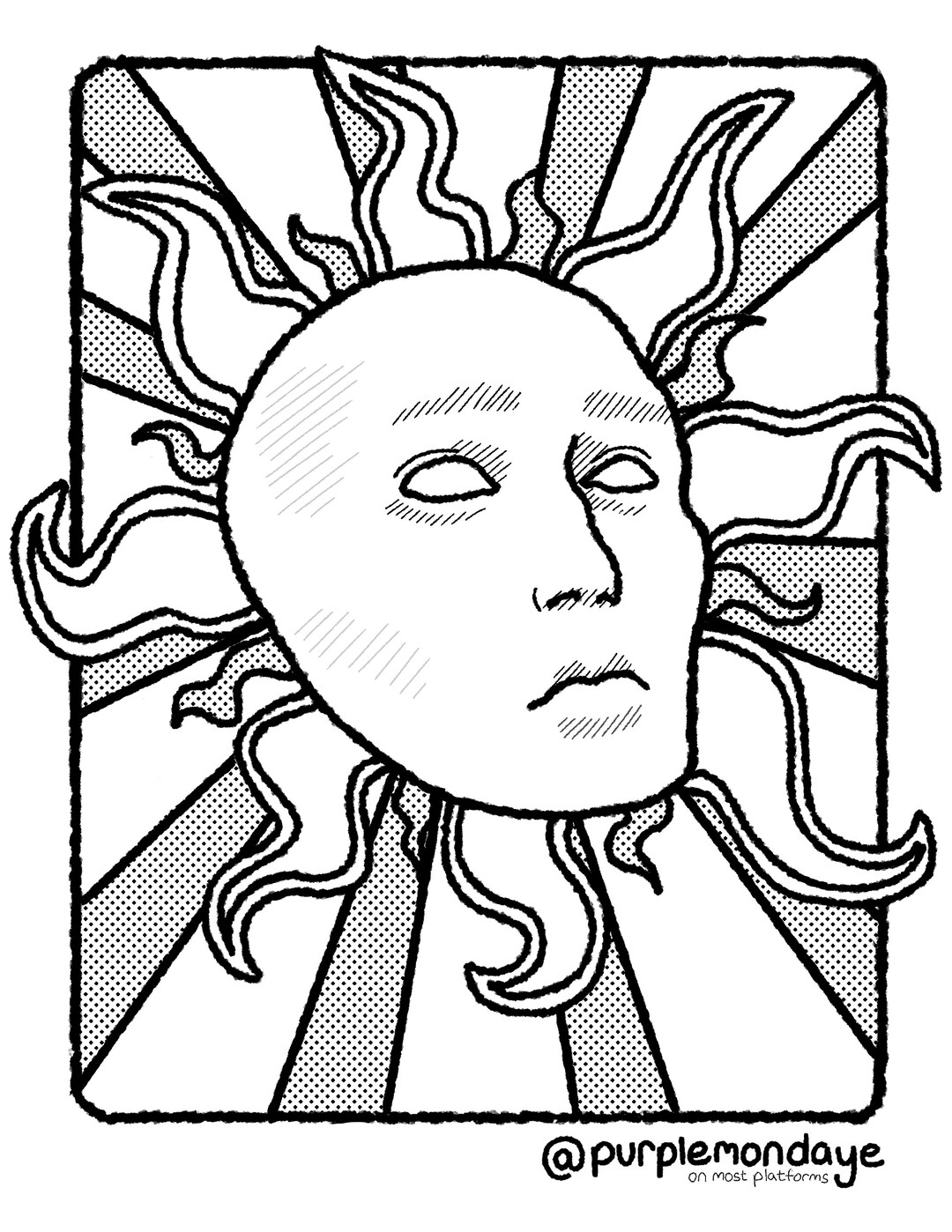Sun Coloring Page Adult Coloring Digital Download - Etsy