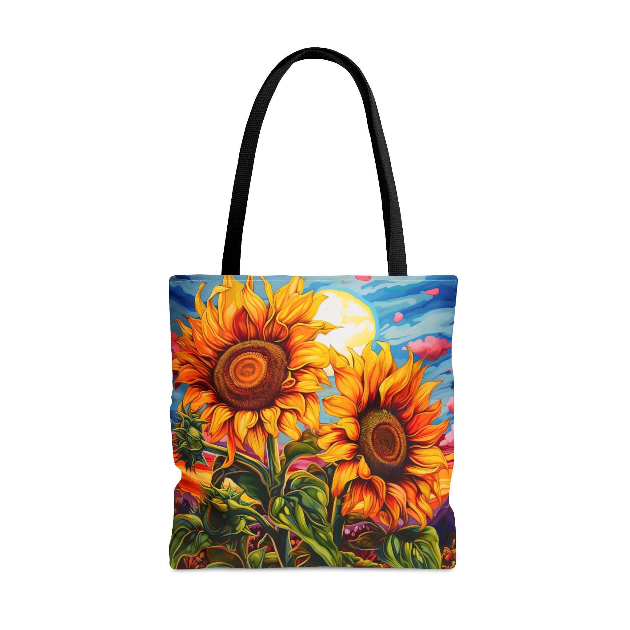 Sunflower Bag Floral Tote Bag Flower Lover Tote Bag Etsy