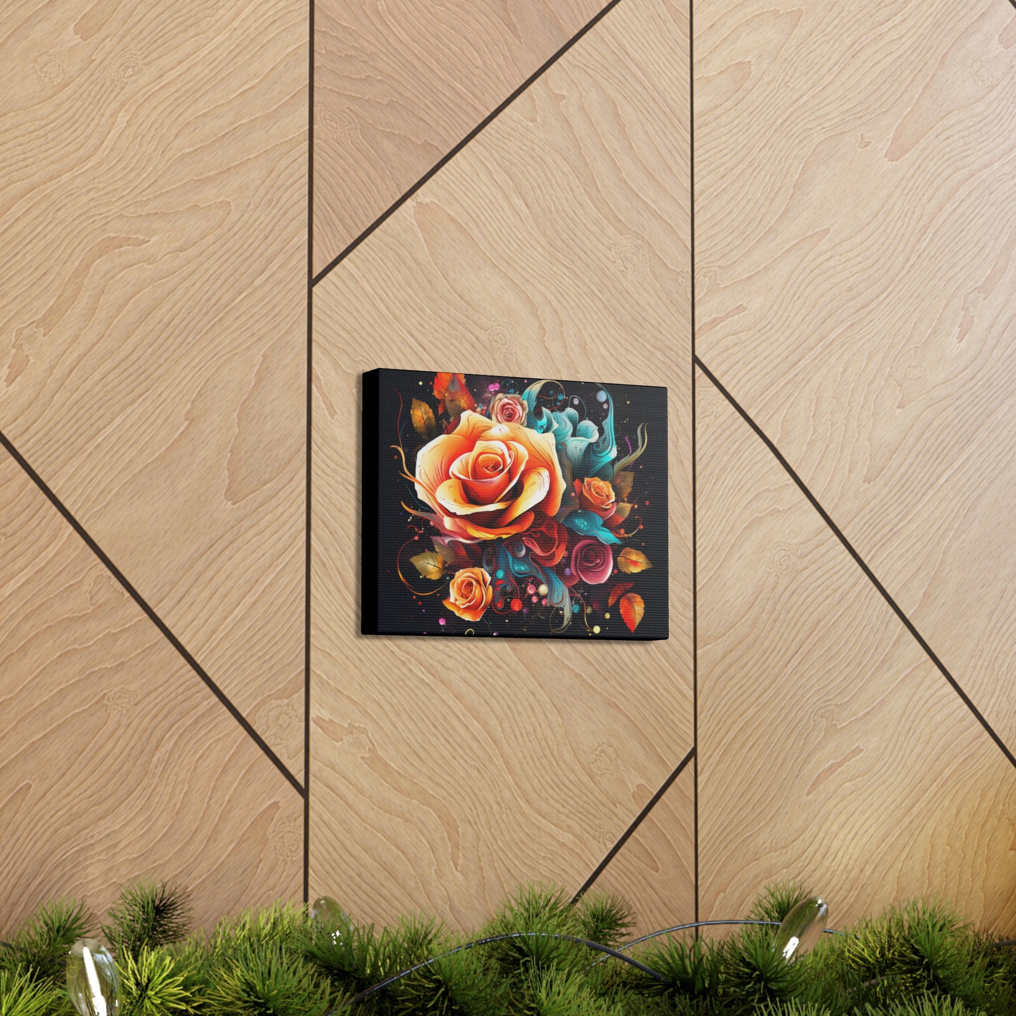 Rose Abstract Art Rose Flower Canvas Art Flowers on Canvas Wall Art