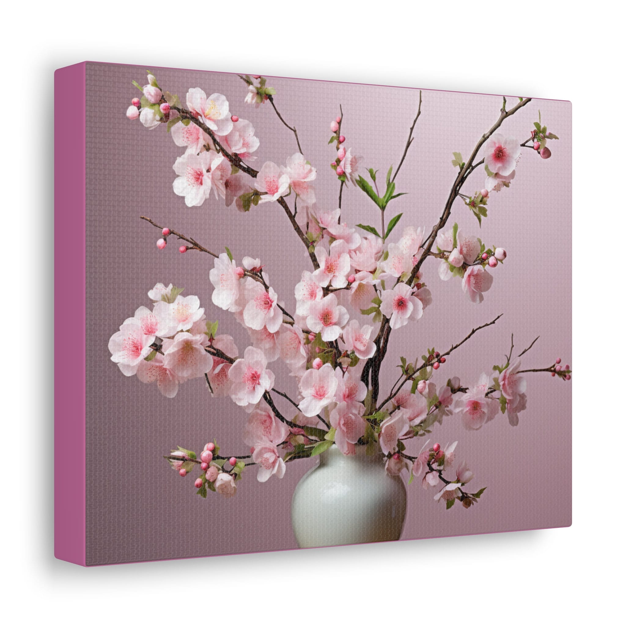 Cherry Blossom Art Cherry Blossom Canvas Art Flowers on Canvas Wall Art