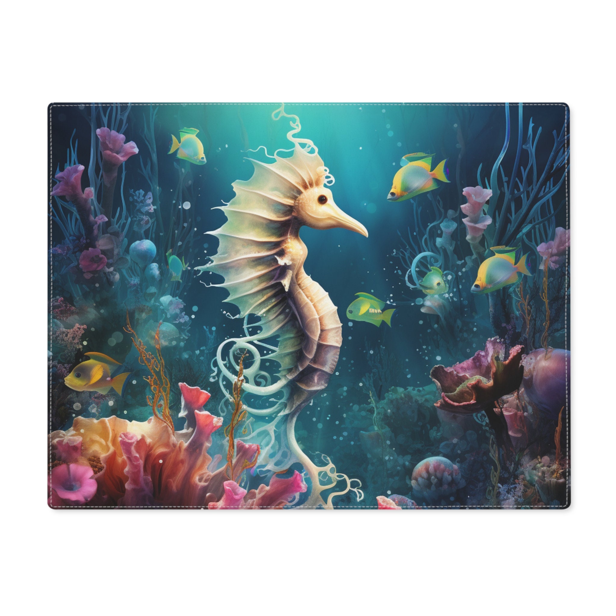 Seahorse Table Placemat Ocean Themed Placemat Modern Etsy