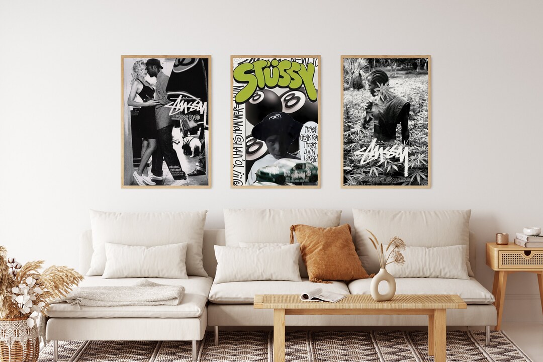 Stussy Poster Stussy Set of 3 Posters Stussy Posters Wall Etsy