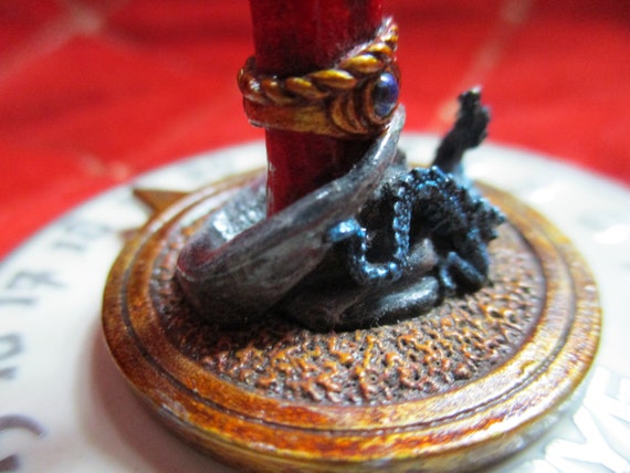 SF・ファンタジー・ホラー Scrye LifeCounter: DemonClaw&CrystalBall Hand-painted Pewter Icy Manipulator Life Counter Vintage 1990s