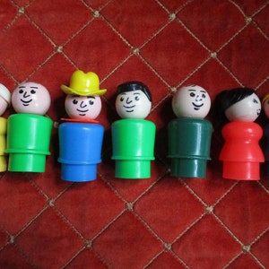 Mamás y papás adicionales de Fisher Price Little People vintage de los años 70 y 80
