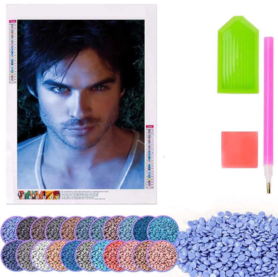 5D Diamond Painting Kit Damon Salvatore the Vampire - Etsy